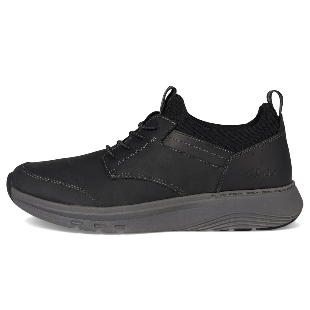 Clarks Motion Trek EZ 26179450 Men's US 7 M Black Leather Casual Shoes LIQ1582